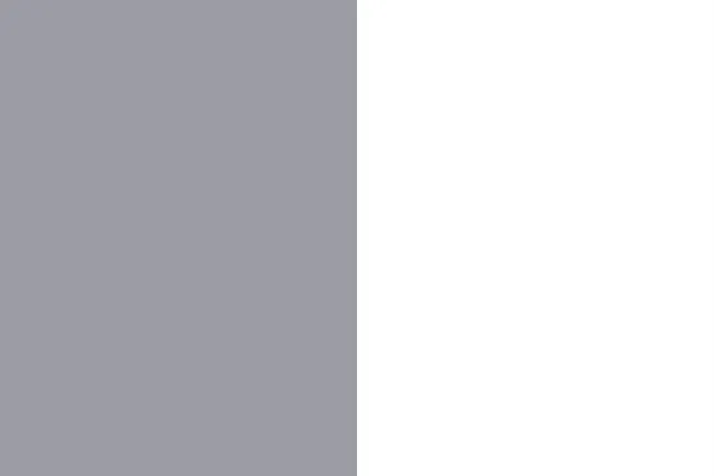 A split image, half gray and half white, representing a simple color palette choice for a living room.