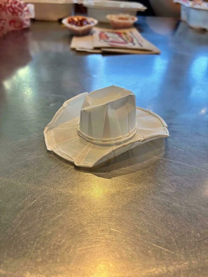 Sauce Containers Can Be Made Into Cowboy Hats