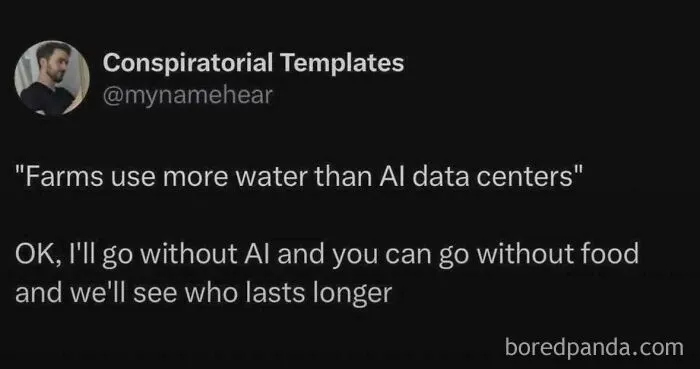 Farms Use More Water Than AI Data Centers