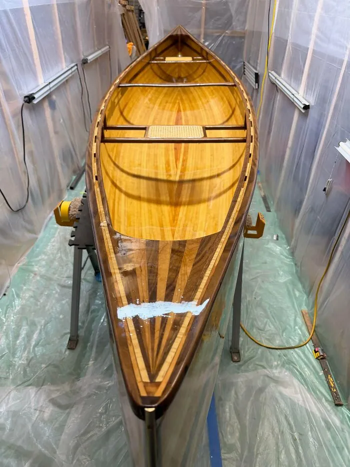 My Stepdad Built This Canoe Entirely By Hand From Cedar Strips Milled Off Our Own Property. Every Piece Of Wood In It Came From Our Land