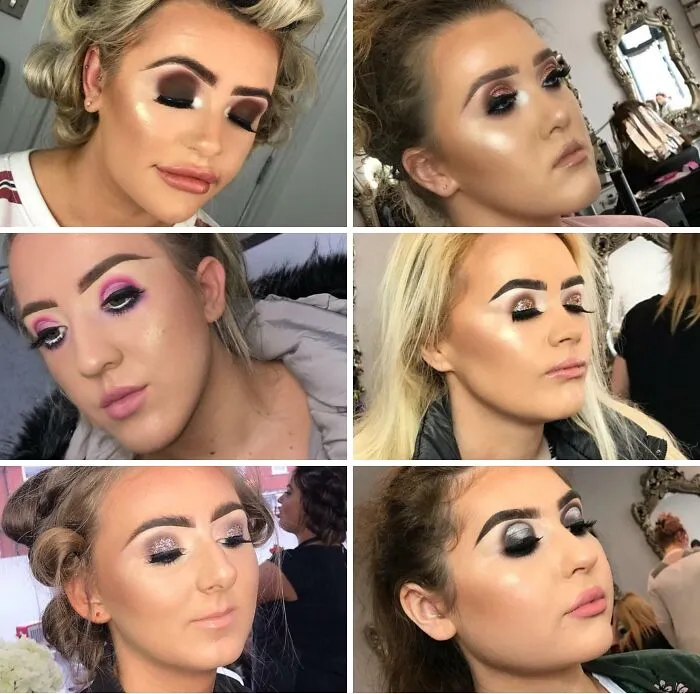 Todos estos son de la misma maquilladora que le gusta que todos parezcan tener ojos diminutos.