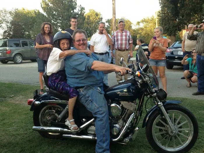 Many Years Ago, My Great-Grandmother Made A Promise That If She Made It To Her 100th Birthday, She Would Ride Her First Motorcycle; That Day Has Come