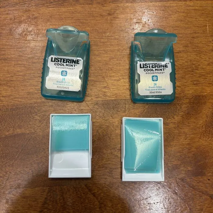 Listerine Cool Mint Strips: New vs. Old