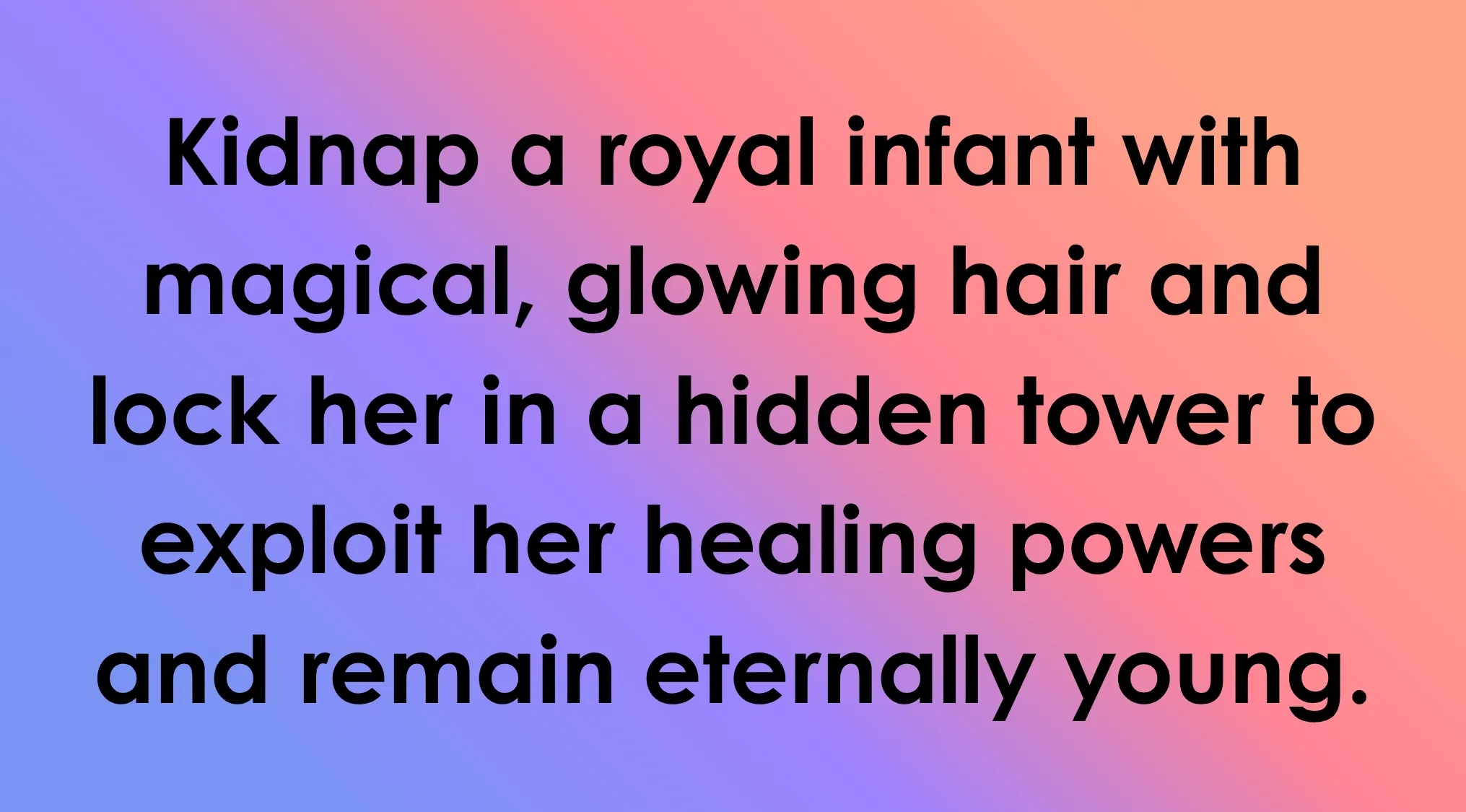 A villain's plan to kidnap a royal infant with glowing hair to exploit healing powers. Guess the villain and movie.