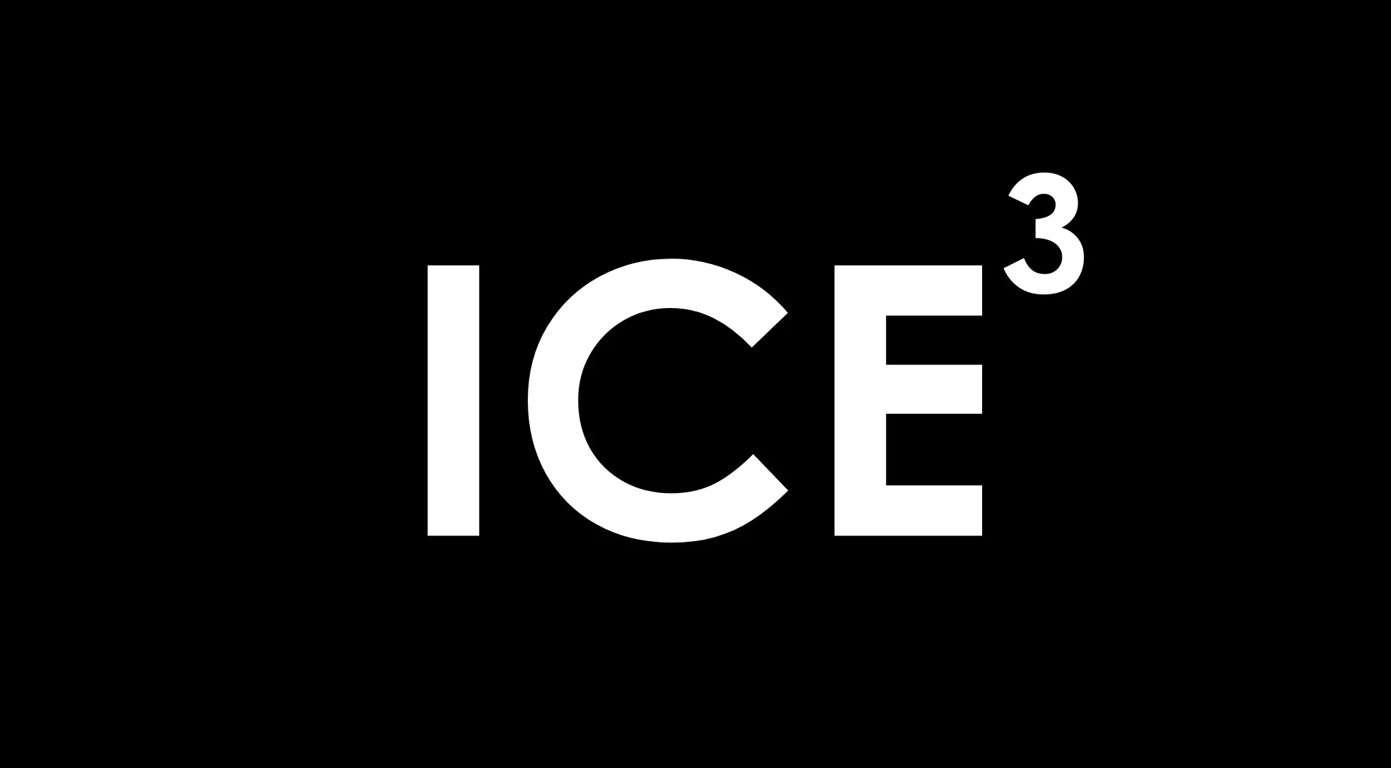 A rebus puzzle: the word ICE in large white letters with a small white superscript 3, on a black background. Famous rapper.