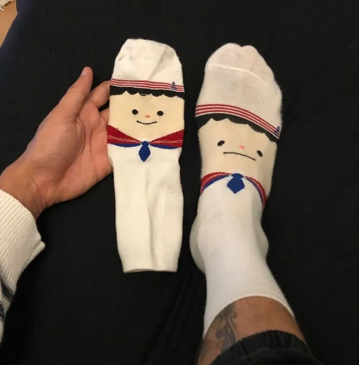 Compré este calcetín con un diseño alegre y genial, pero luego me lo puse en el pie