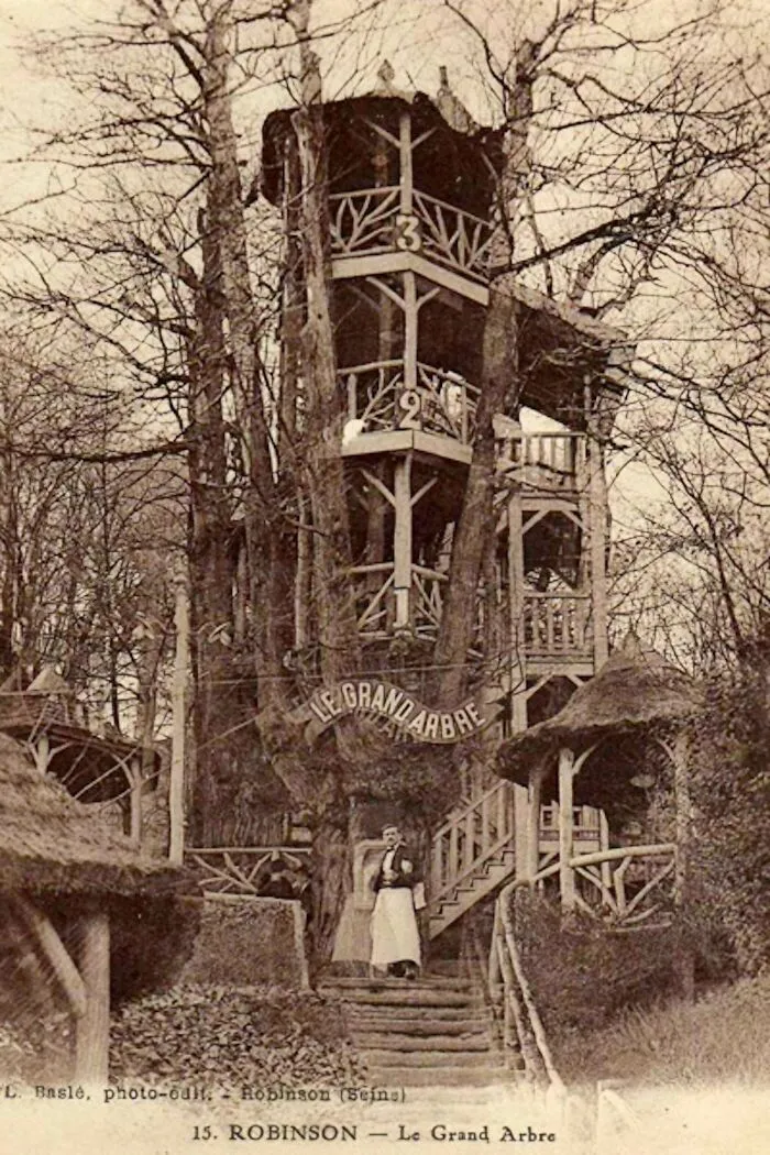 In 1848, Joseph Gueusquin Built ‘Le Grand Robinson’, An Interconnected Treehouse Cabaret Based On The Swiss Family Robinson