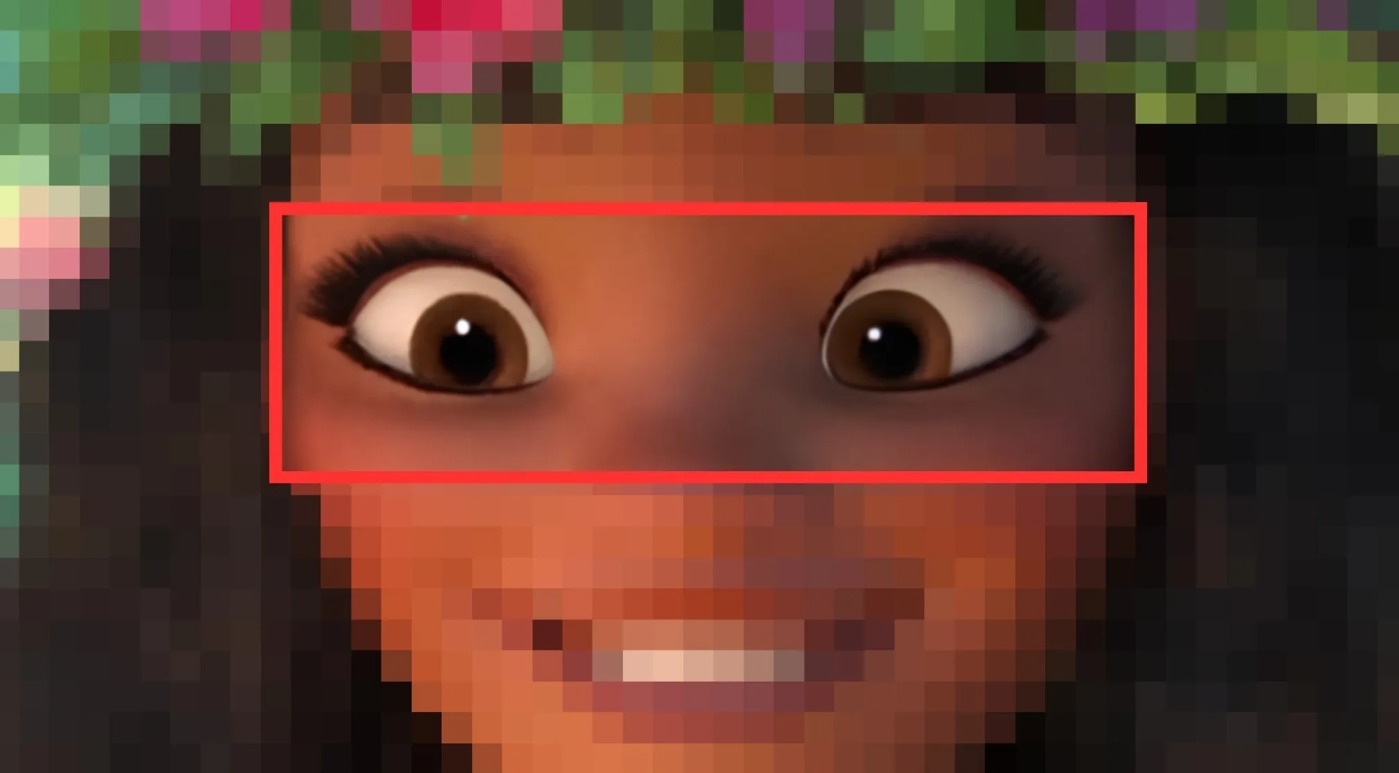 Close-up of a Disney Princess's eyes, part of a quiz to name the Disney Character from their eyes.