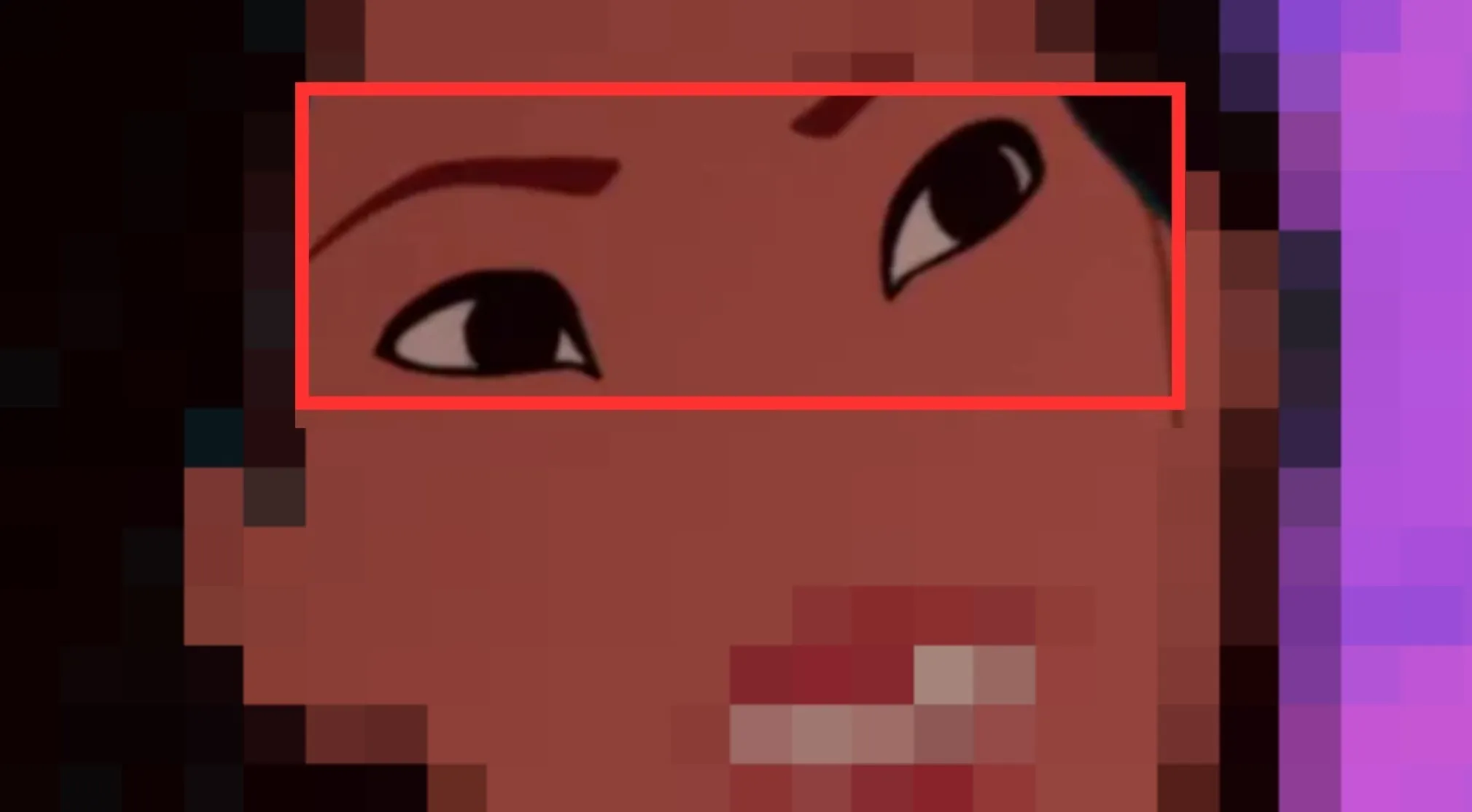 Close-up of a Disney heroine's eyes. Can you name this iconic Disney character from her eyes?