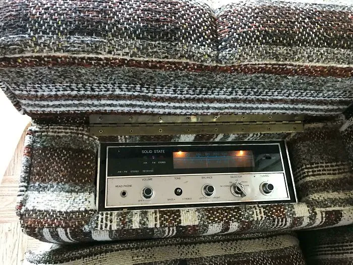 This Couch Has A Radio Built Into The Armrest