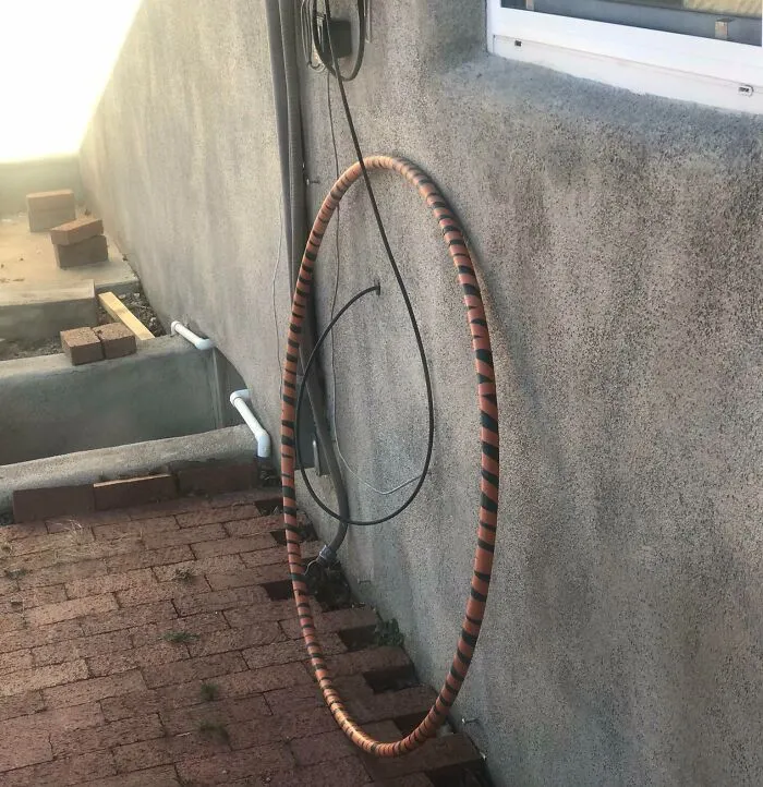 The Cable Guy Installed The Cable Through Our Hula Hoop That We Left Out