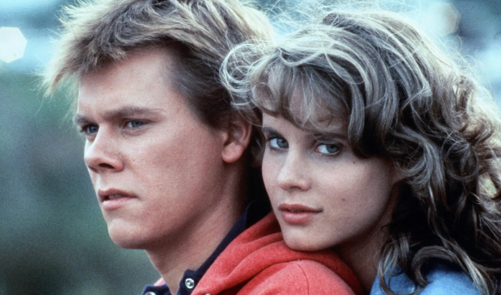 Kevin Bacon and Lori Singer in a Pop Culture scene, ideal for a Pop Culture Quiz. Which movie is it?