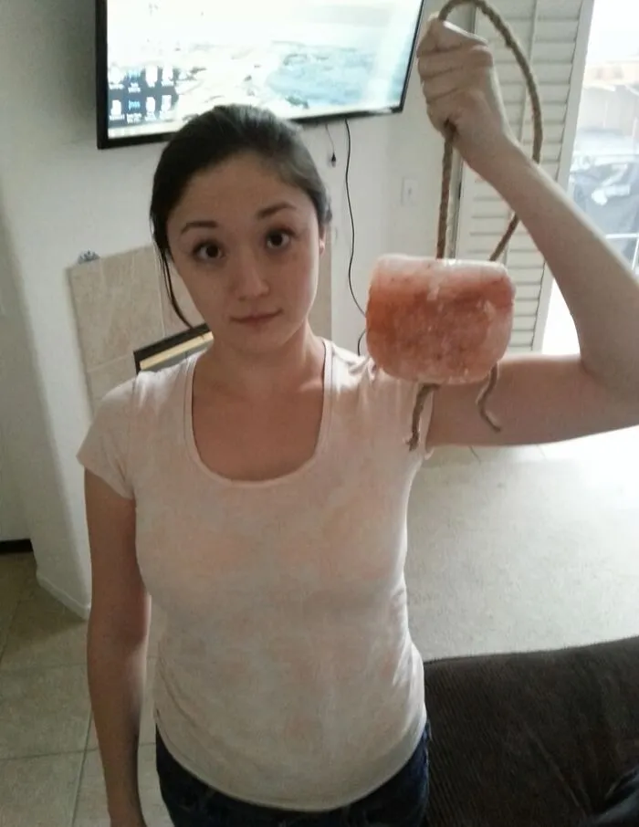 My Doctor Told Me To Increase My Sodium Intake. So My Dad Sent Me A 4lb Rock Salt Lick