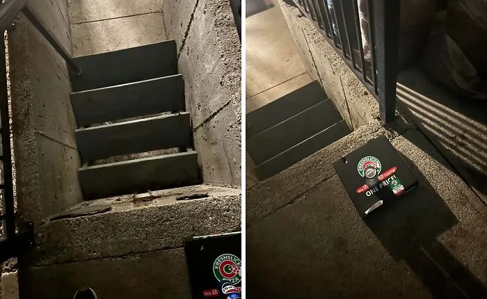 An Entire Staircase Just Collapsed Under Me As I Was Doing A Delivery