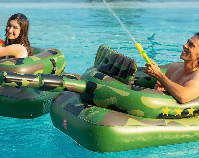 Arriving At The Pool On An <span Style="Font: Inherit; Color: #d74b1f;"> Inflatable Tank Pool Float </Span> Is Dad's Way Of Announcing That He Has Fully Committed To Summer And Is Not Taking Questions At This Time