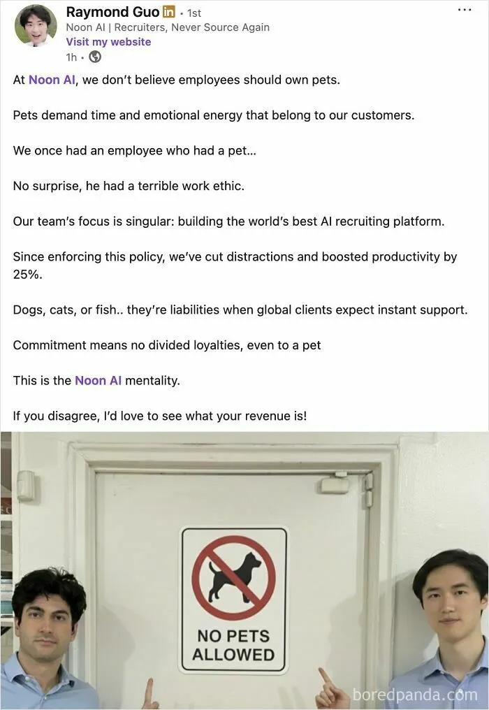 Just Saw This Post On Linkedin And Thought This Subreddit Would Get A Kick Out Of It