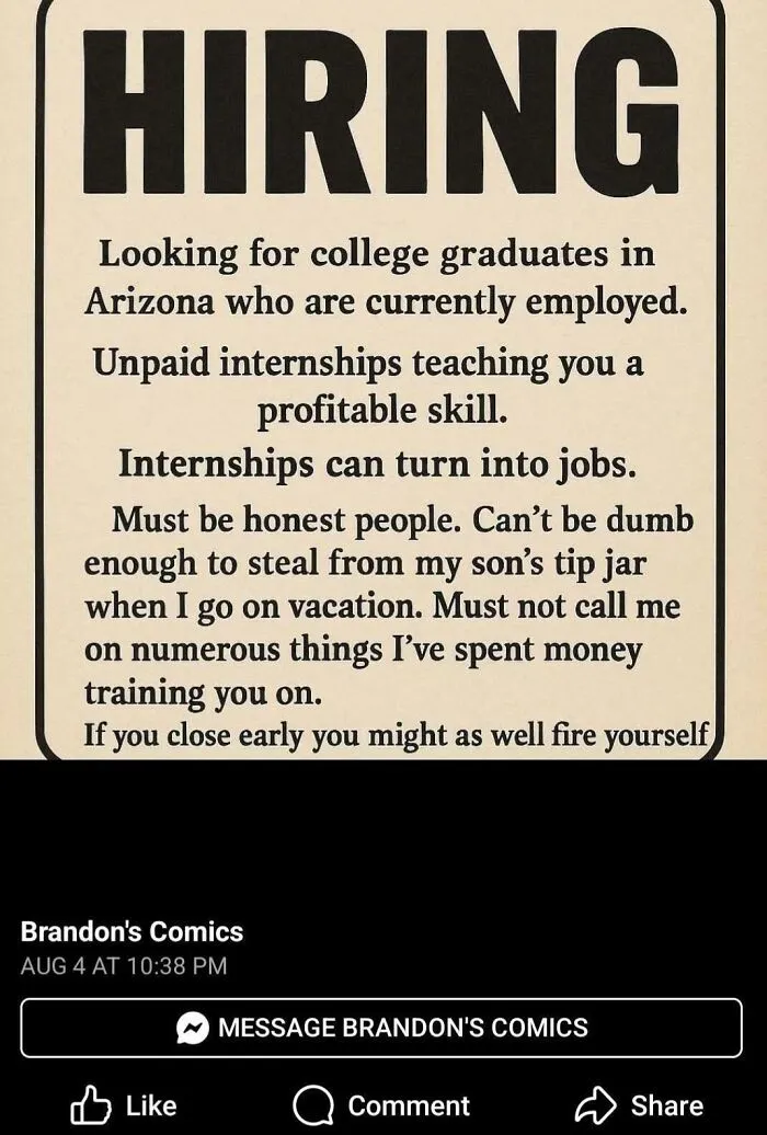 Not My Boss But Posted By Local Comic Shop Owner