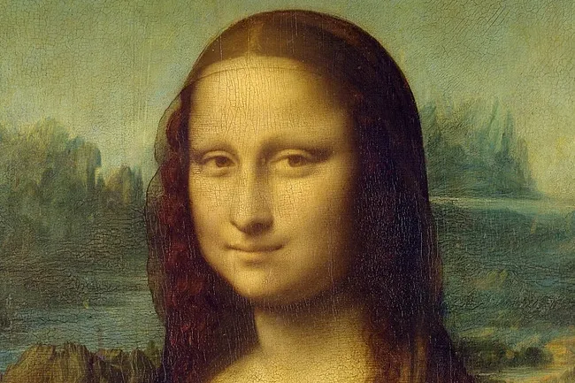 Leonardo Da Vinci's Mona Lisa, a famous artwork showcasing her enigmatic smile.