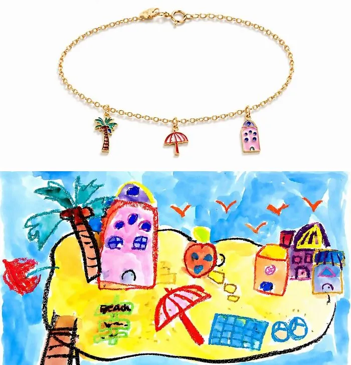 20 Children’s Drawings Turned Into Handcrafted Enamel Jewelry By Minttnim