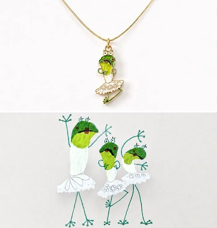 20 Children’s Drawings Turned Into Handcrafted Enamel Jewelry By Minttnim