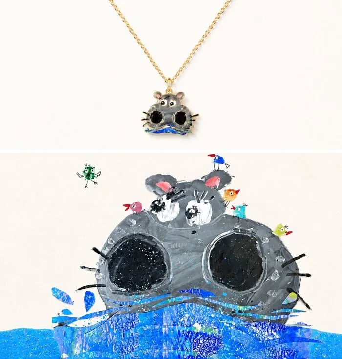 20 Children’s Drawings Turned Into Handcrafted Enamel Jewelry By Minttnim