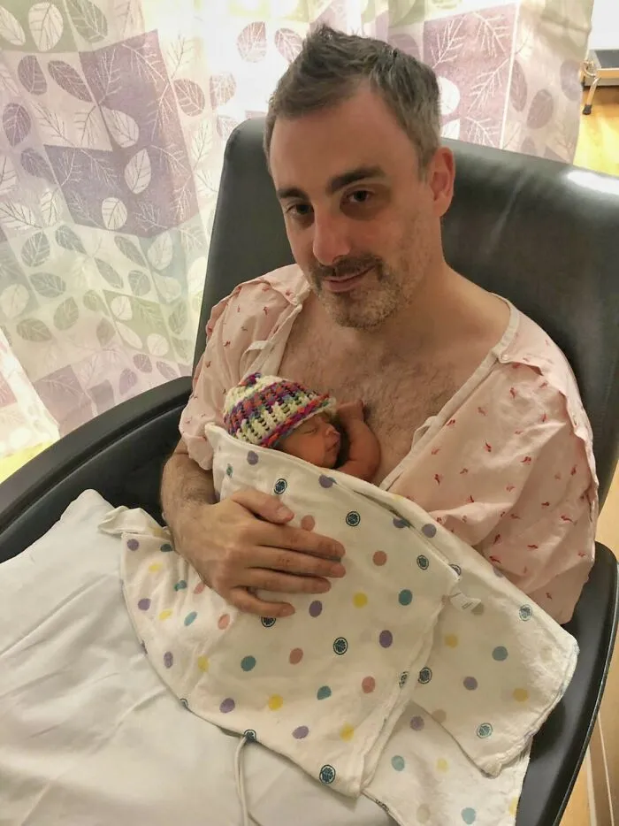 My Husband Is On Kangaroo Duty With Our Preemie Daughter (We're Adopting) While I Was At A Conference That Was Booked Before We Knew We'd Be Parents
