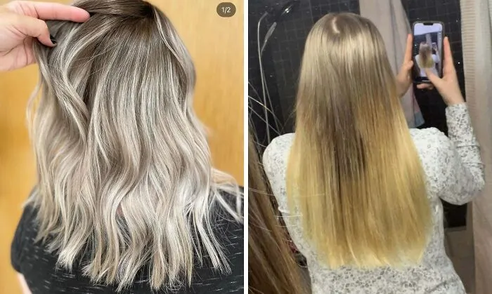 I Got My Hair Done Last Week, The Photo On The Left Is What I Asked For And The Photo On The Right Is What I Got.  I’m Going To A Different Salon To Get This Fixed 