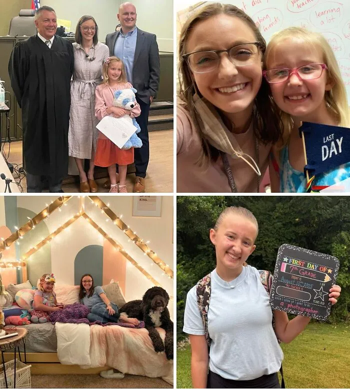 A second-grade teacher adopts her student after four foster homes