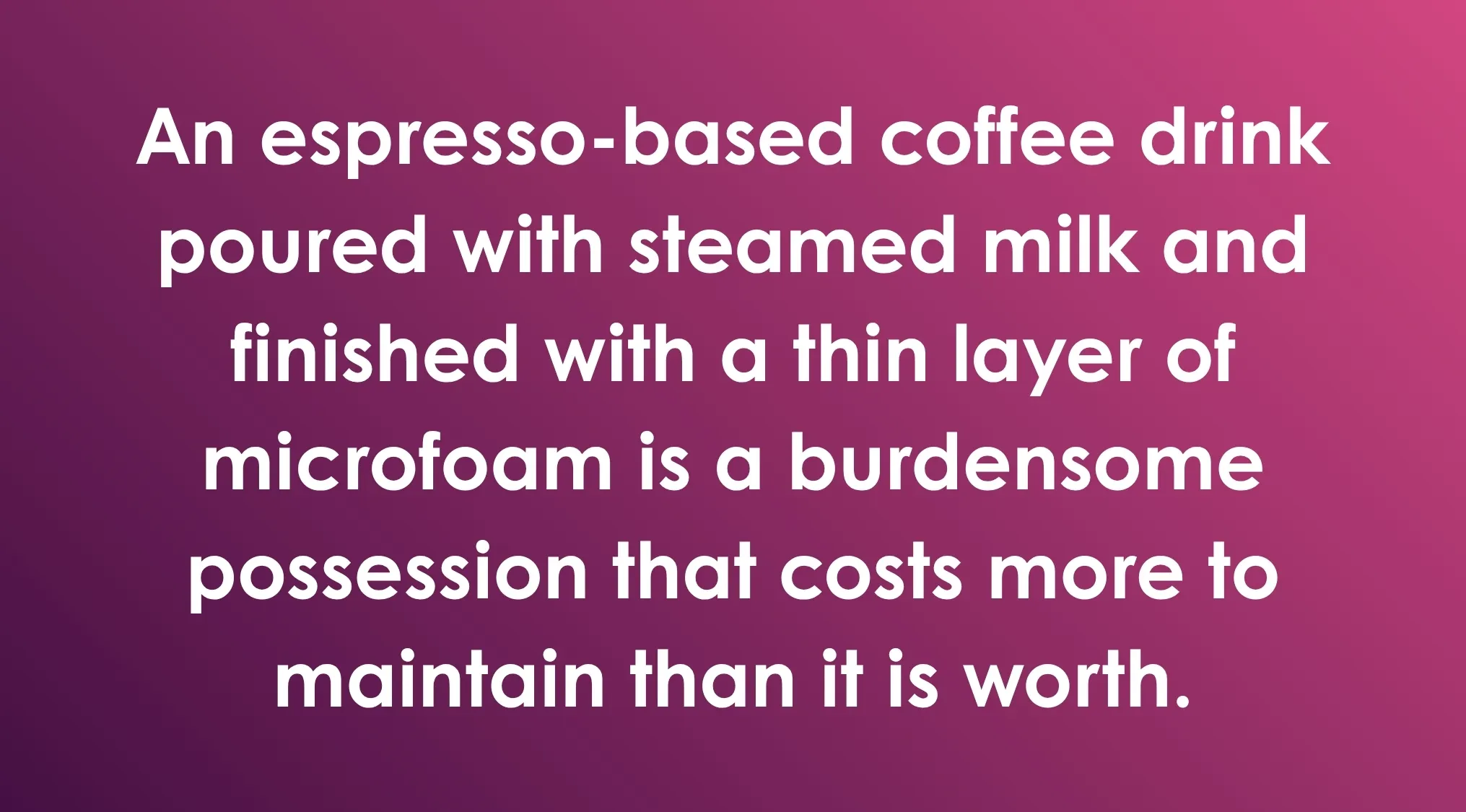 General knowledge combination riddles: An espresso-based coffee drink and a burdensome possession.