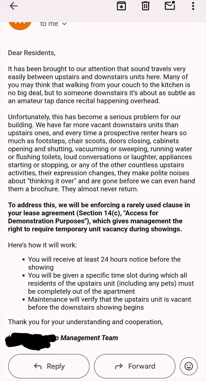 The Property Manager Is Asking Us To Get Lost While They Try Renting Out The Unit Downstairs? 