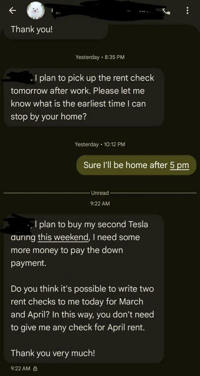 I Wish I Were Making This Up (Maryland, USA). It's Me, My Landlord's Personal Banking Service  