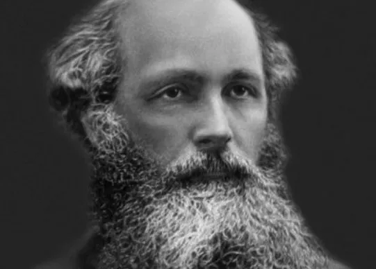 Black and white portrait of James Clerk Maxwell, known for entropy and thermodynamics contributions, with a long, flowing beard.