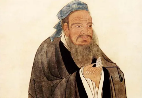 An ancient drawing of a philosopher with a long beard and traditional East Asian attire, representing general knowledge.