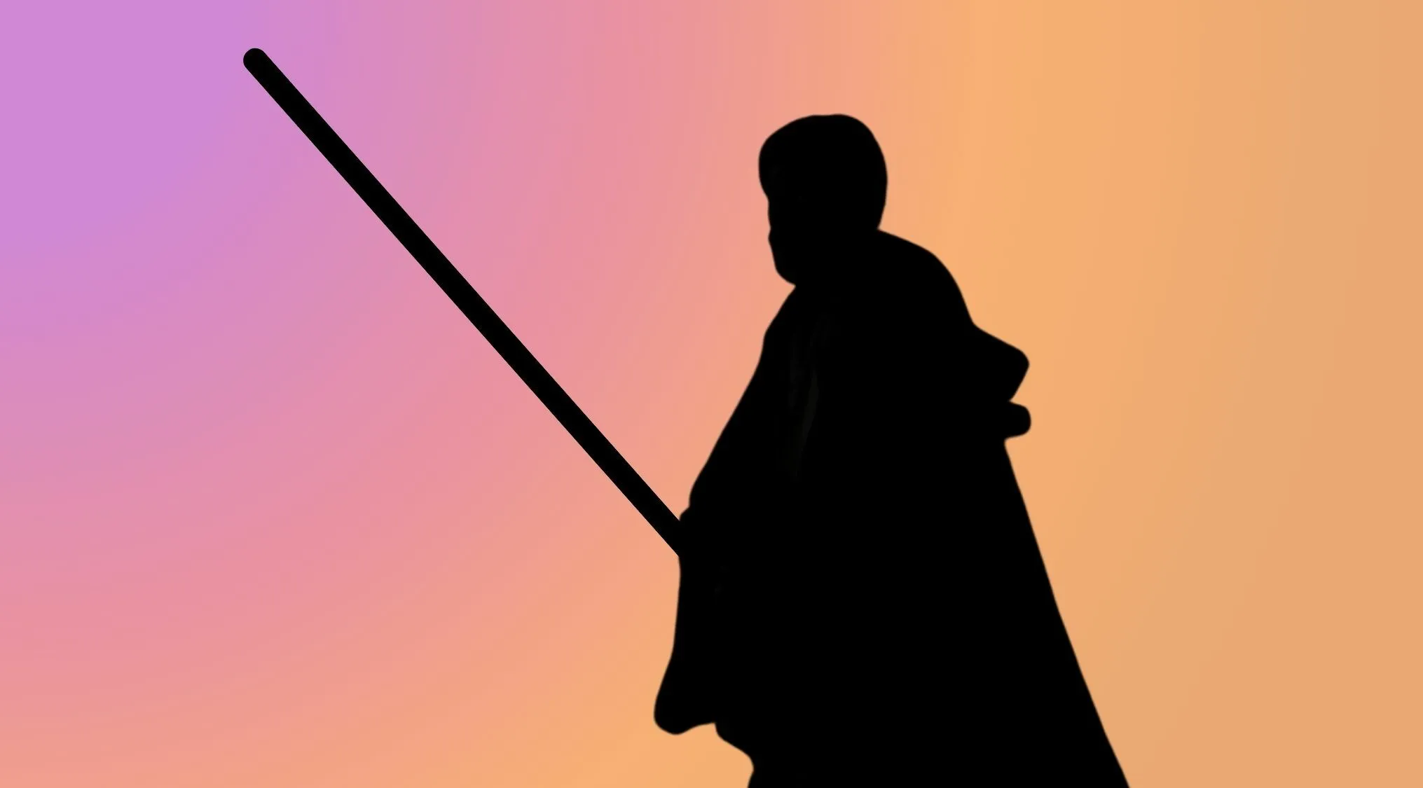Character Silhouettes: Part 5 showing the silhouette of a Star Wars character holding a staff.