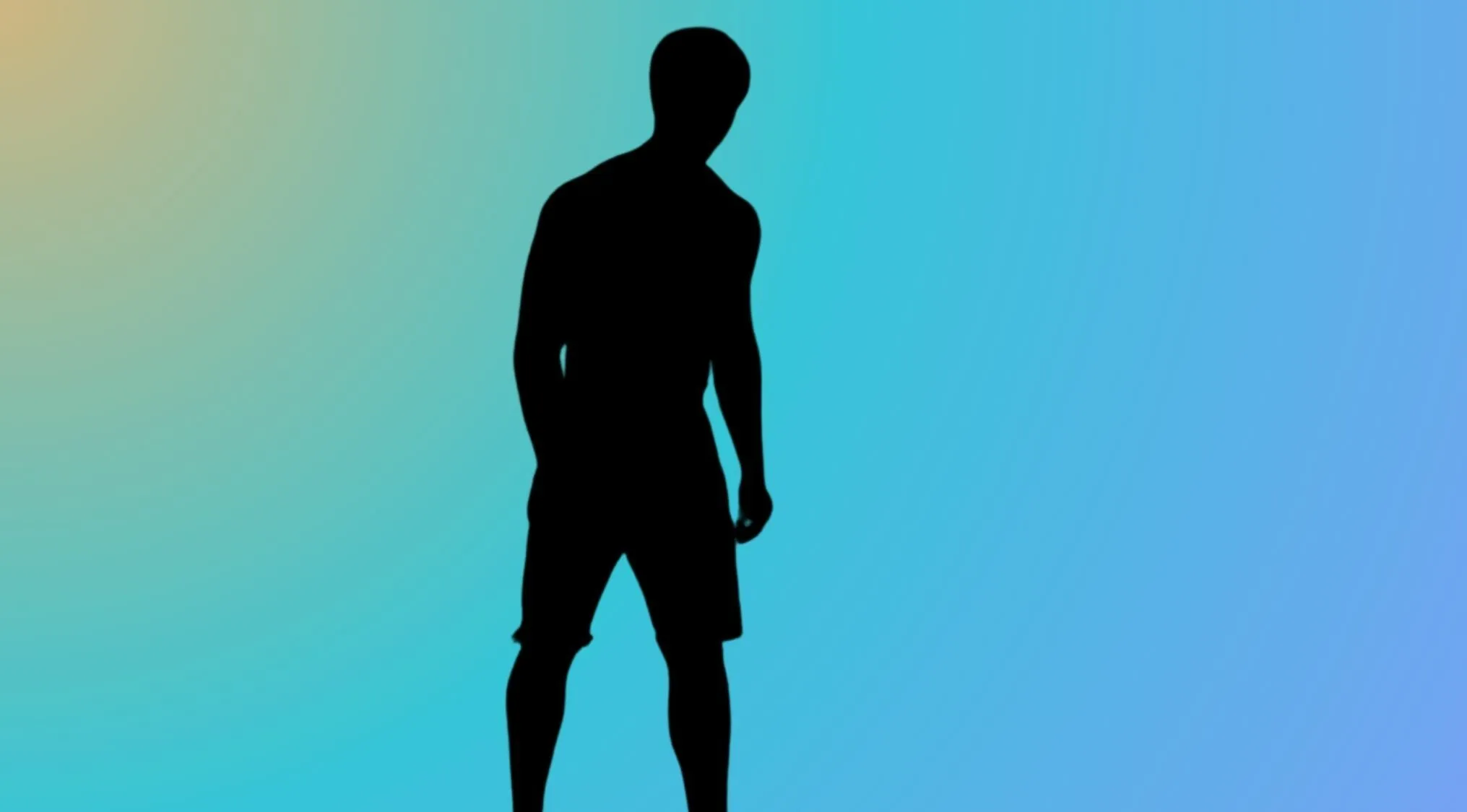 Character silhouettes of a male figure from the Twilight film series, standing against a colorful gradient.