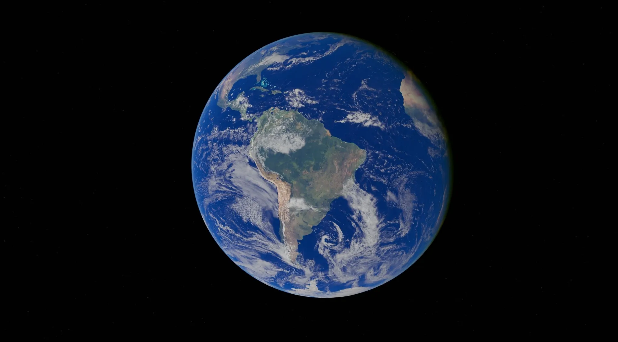 An orbital view of Earth, showing the Americas and surrounding oceans, posing a science quiz question about the Earth's crust.