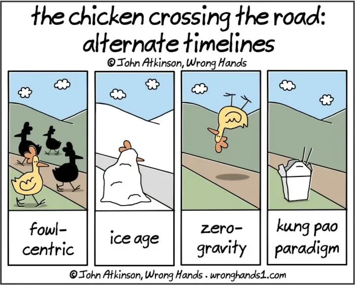 31 Clever And Absurd Comics By John Atkinson That Put A Weird Spin On Random Everyday Thoughts