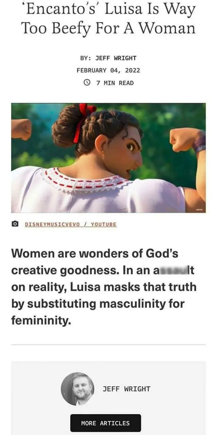 Jeff Feels So Threatened By A Cartoon That He Had To Write An Entire Article About It