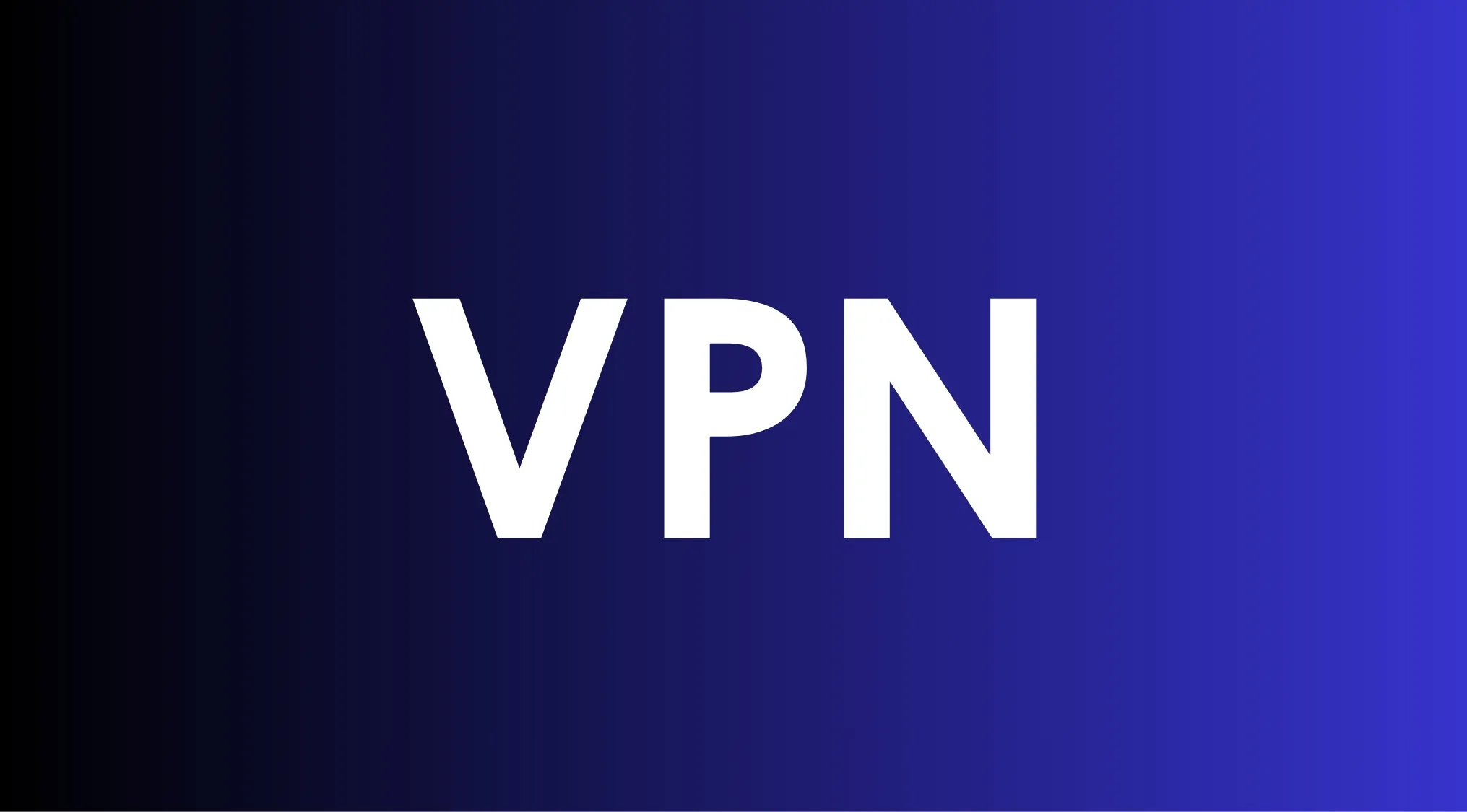 The letters VPN in white against a blue and black gradient background, a General Knowledge Quiz question about VPN acronym.