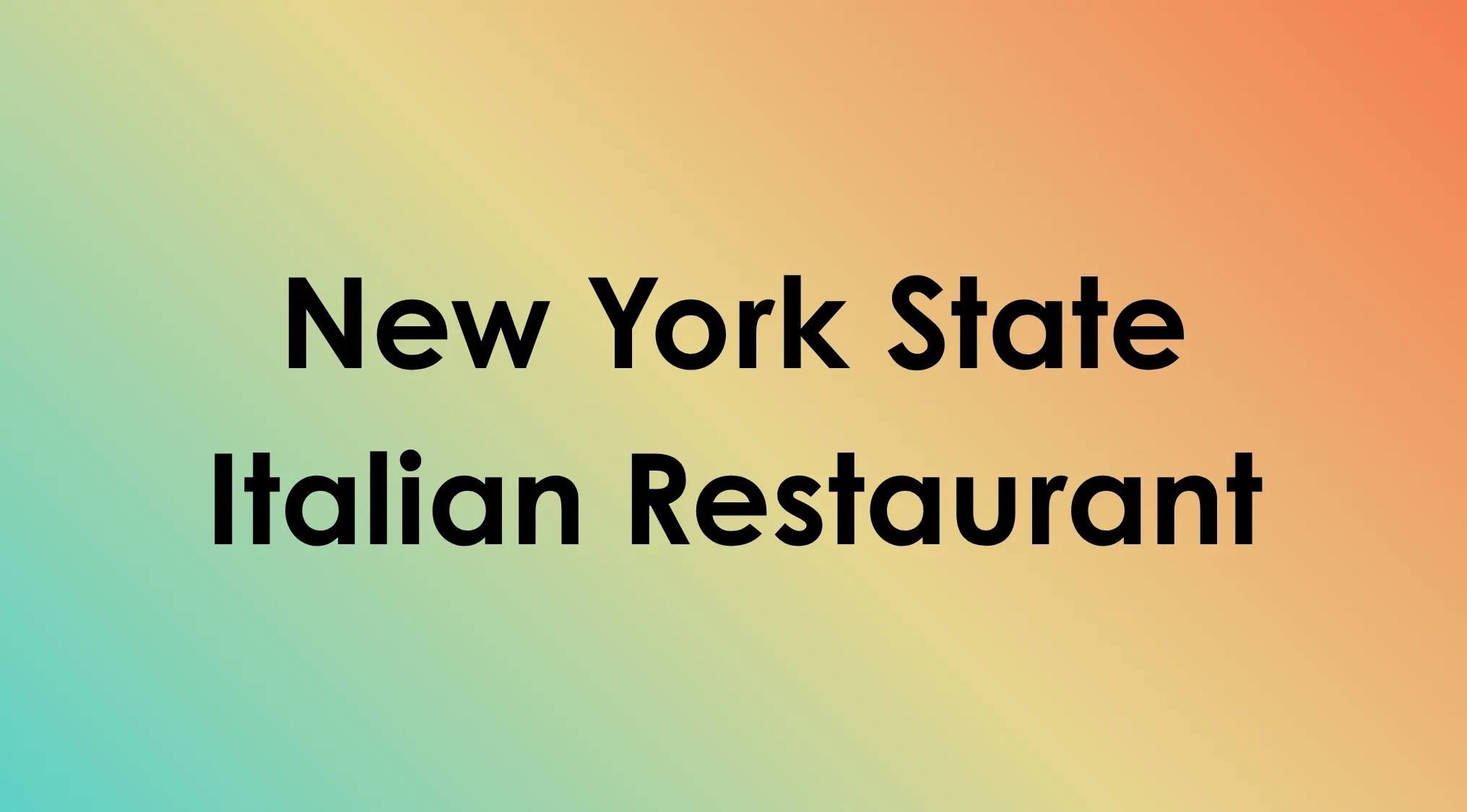 Text overlay on a gradient background displaying the song title mashup: New York State Italian Restaurant, for song title mashups.