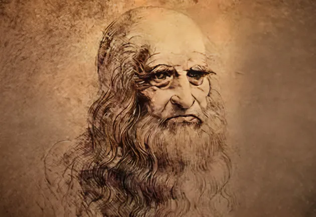 An artistic rendering of Leonardo da Vinci, a renowned historical figure.
