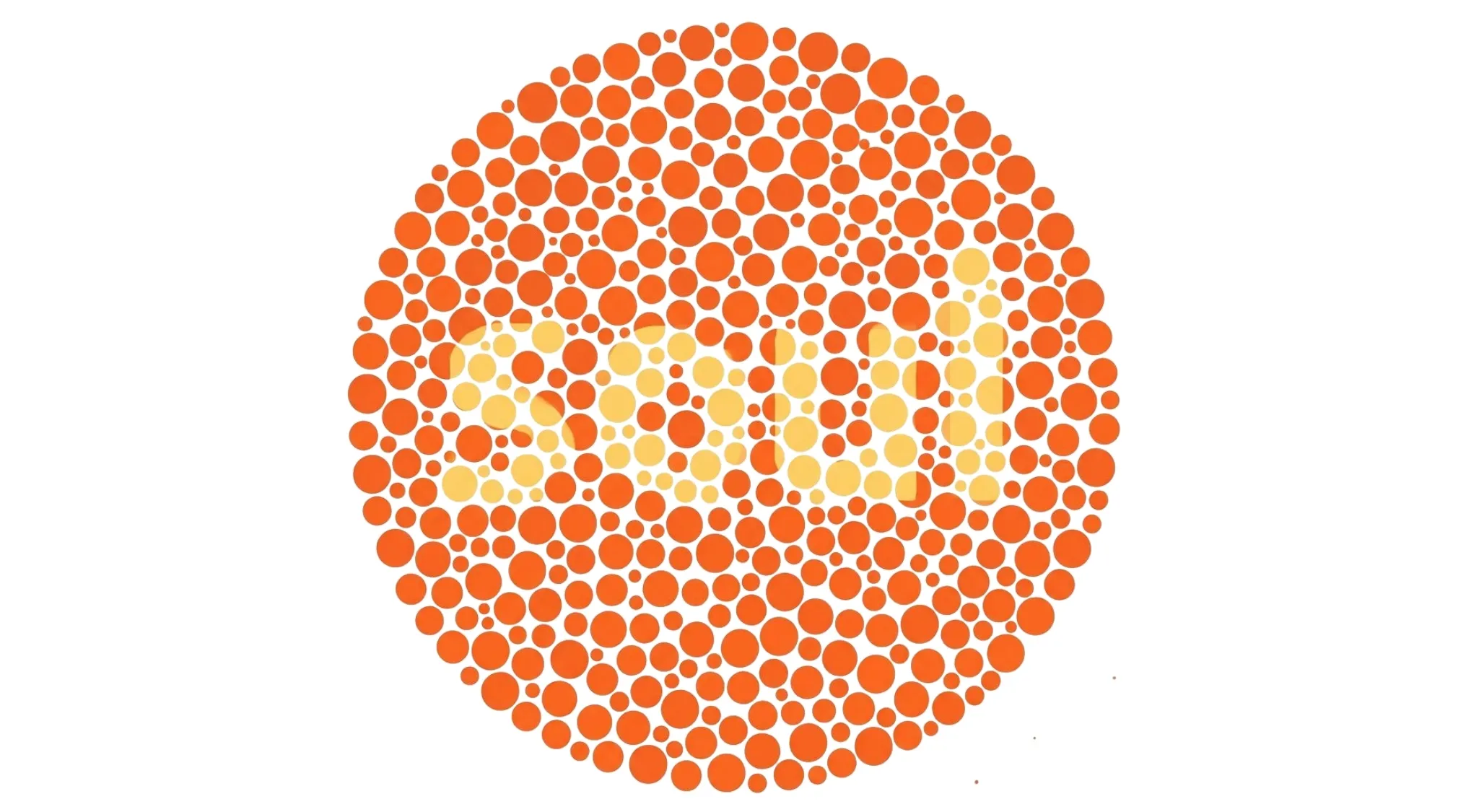 The word soul is hidden in this color blindness test. Can you name the word hidden here?