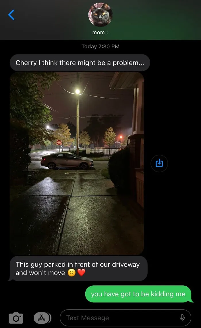 He Blocked My Mom's Driveway, So She Couldn’t Pick Me Up From A Football Game. Did I Mention It’s Cold, Windy, And Rainy