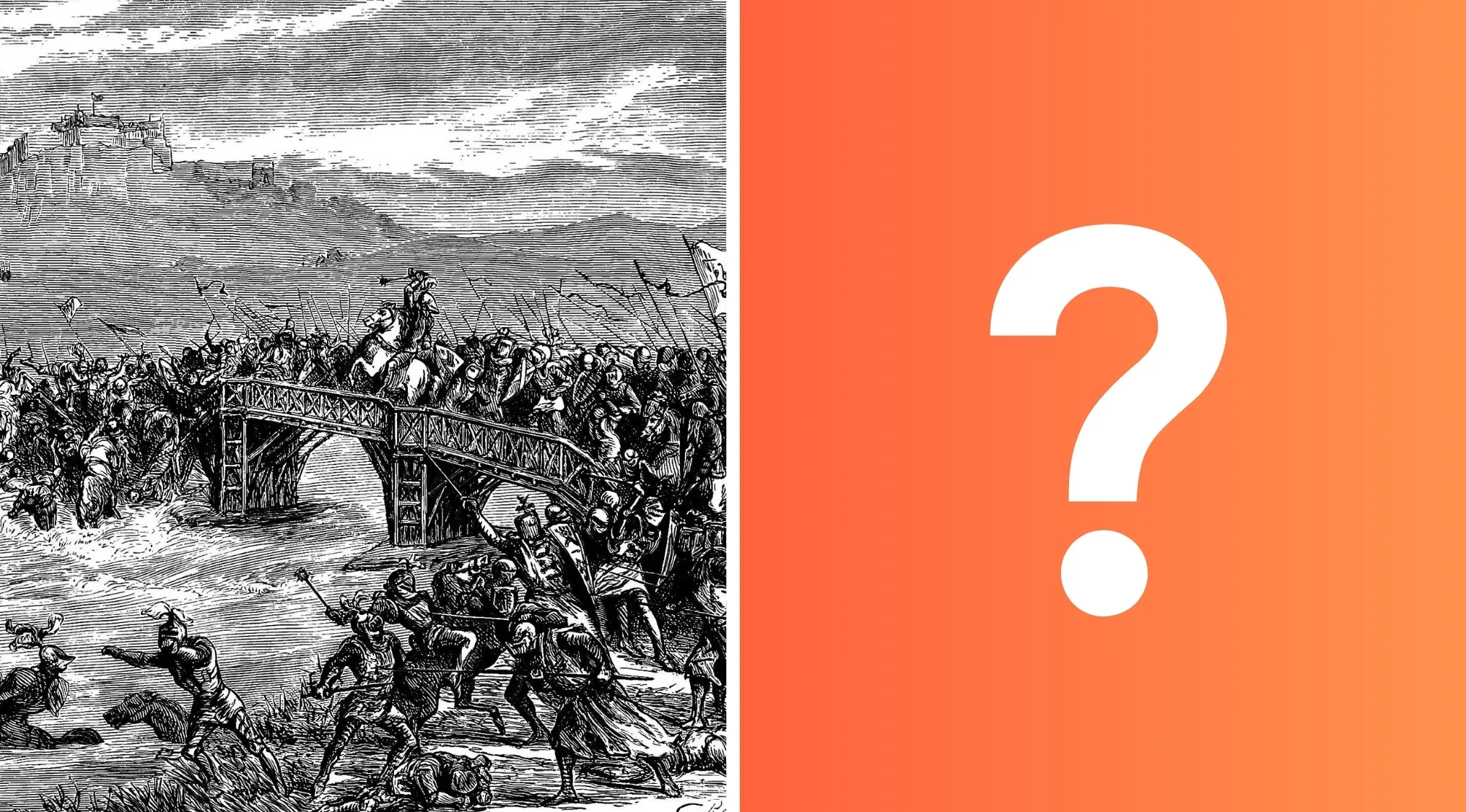 An illustration of a battle scene from the First War of Scottish Independence, a significant historic event.