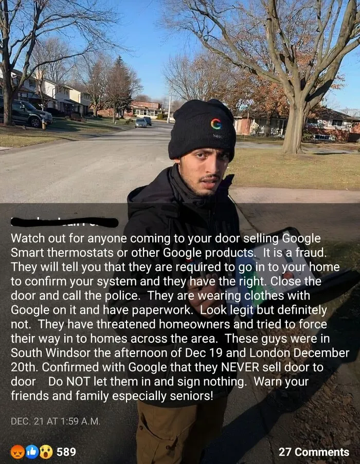 Pretending To Be A Google Door-To-Door Salesperson To Get Inside People's Homes