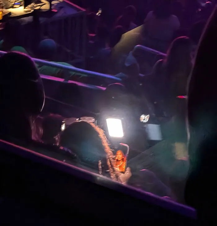 This Person, A Few Rows In Front Of Us At A Concert, Had This Selfie Light On For The Entire 2-Hour Show  