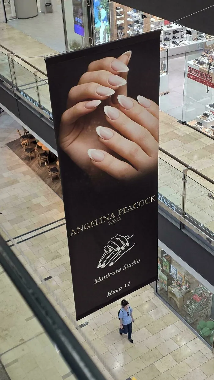 Huge Banner With One Human Hand