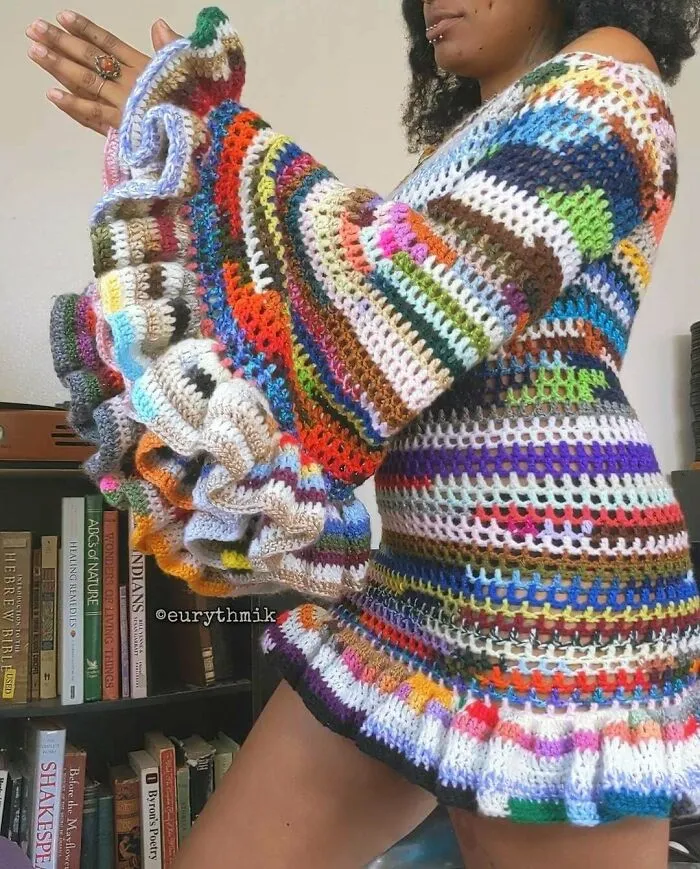 My Largest Scrap Yarn Project