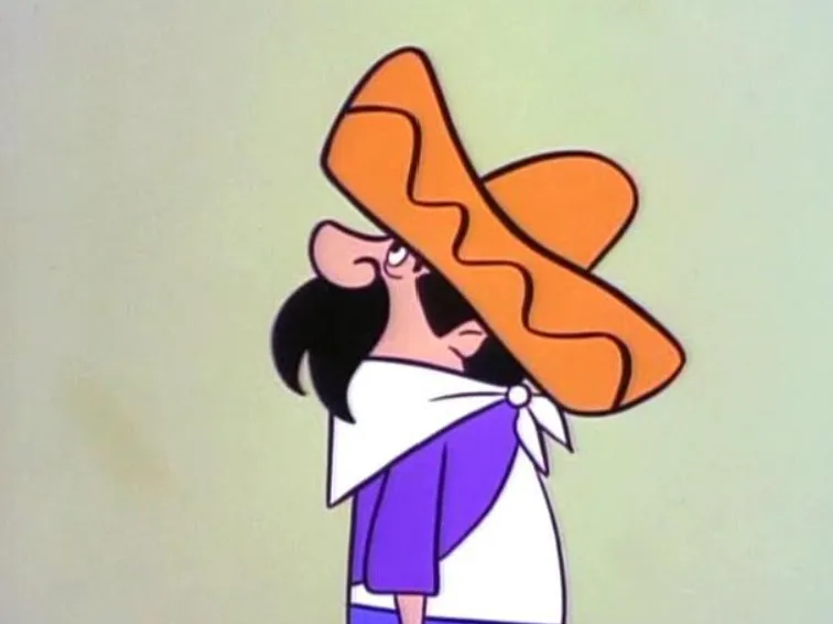 El Kabong, Quick Draw McGraws masked alter ego, with a sombrero and mustache.