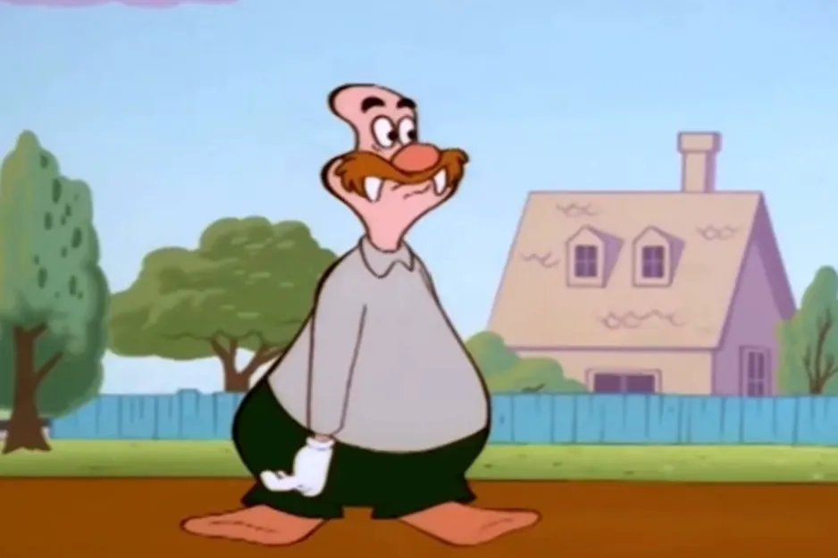Woody Woodpecker's nemesis, a walrus-like cartoon character with a brown mustache and white fangs.